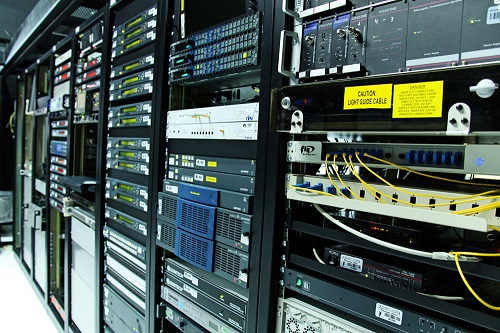 equipment in racks