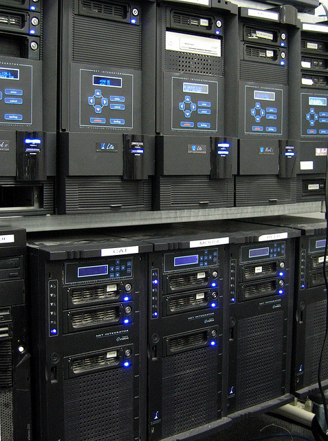 servers on a rack