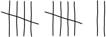 hash marks